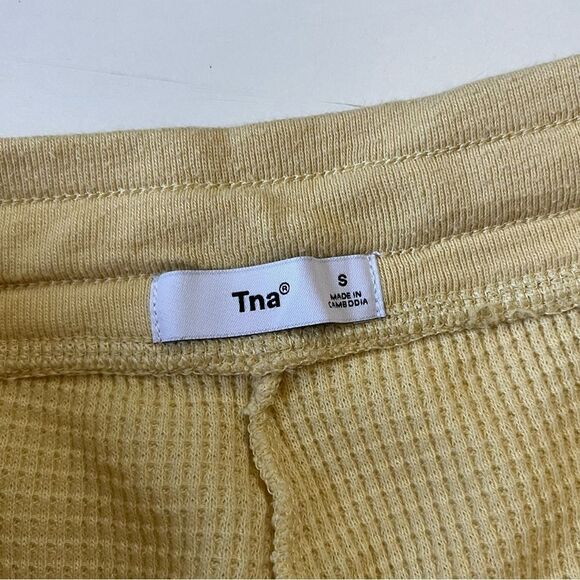 Aritzia Tna Waffle Jogger Butter Yellow Small - Picture 3 of 14